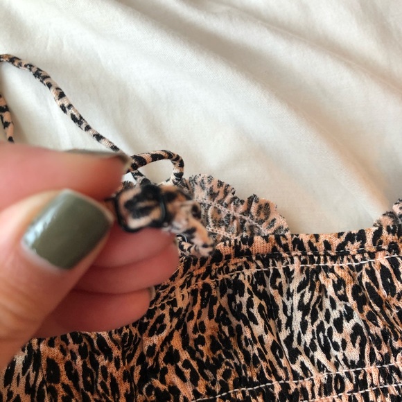 NWT Urban Outfitters leopard cropped bra top tank - Picture 6 of 8